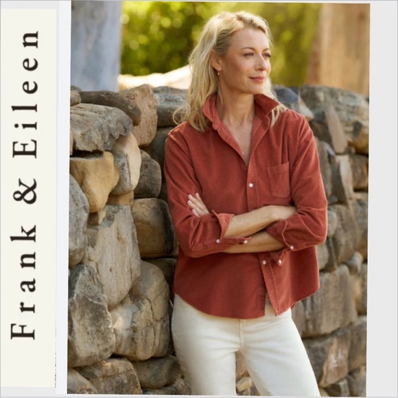 FRANK & EILEEN eileen relaxed fit Cord Shirt in spice XL - Picture 1 of 12